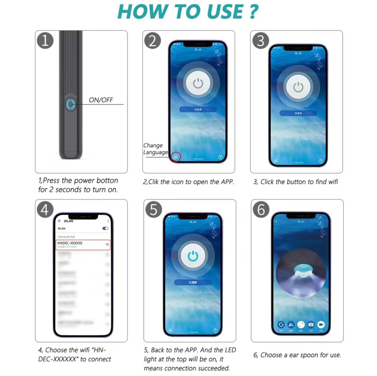 EarTechVison Wax Removal Tool Camera